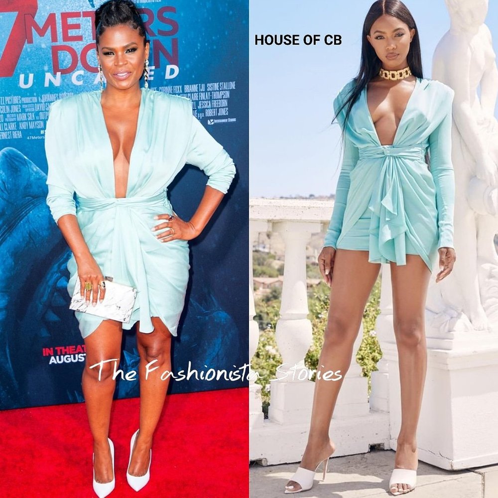 House of CB "Pascale" Dress turquoise/ aqua Size L